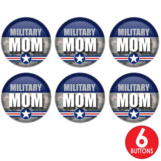 Beistle 2" Camouflage Military Mom Buttons, 6ct.
